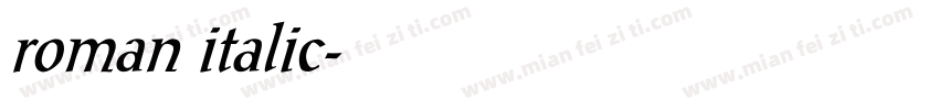 roman italic字体转换
